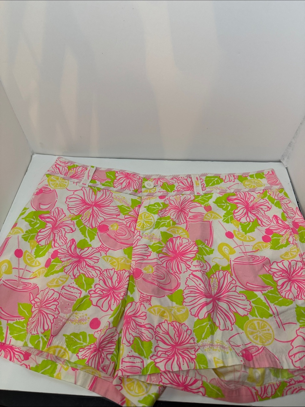 Lilly Pulitzer Pink, Lime & White Floral Shorts